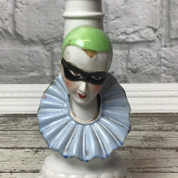 Vintage Pierrot Arlequin French clown light base - Picture 2 of 4